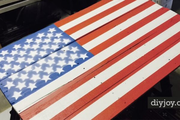 Finished American Flag Pallet DIY, a completed DIY project