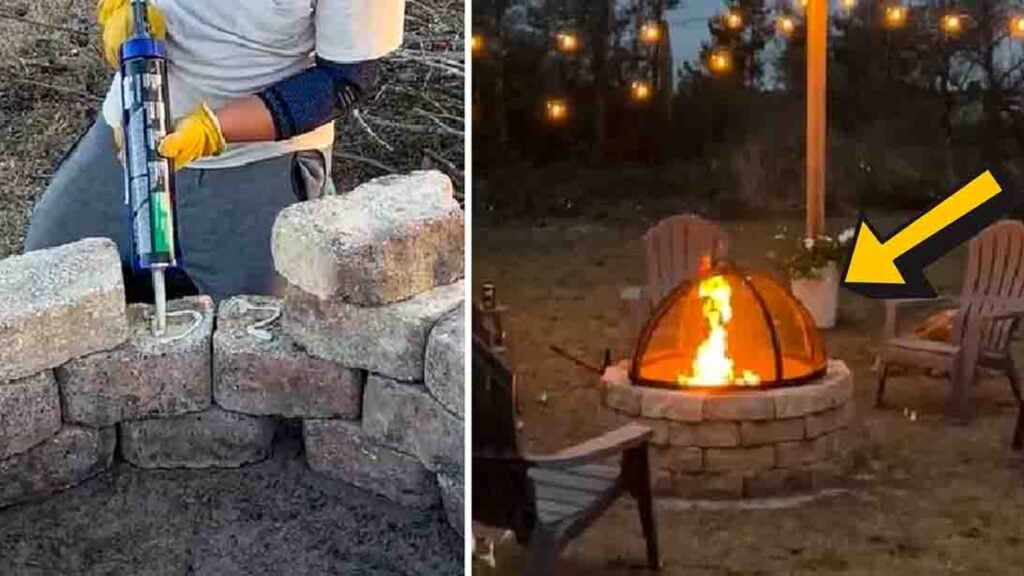 Finished DIY Backyard Fire Pit, a completed DIY project