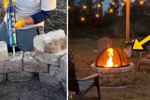 Finished DIY Backyard Fire Pit, a completed DIY project