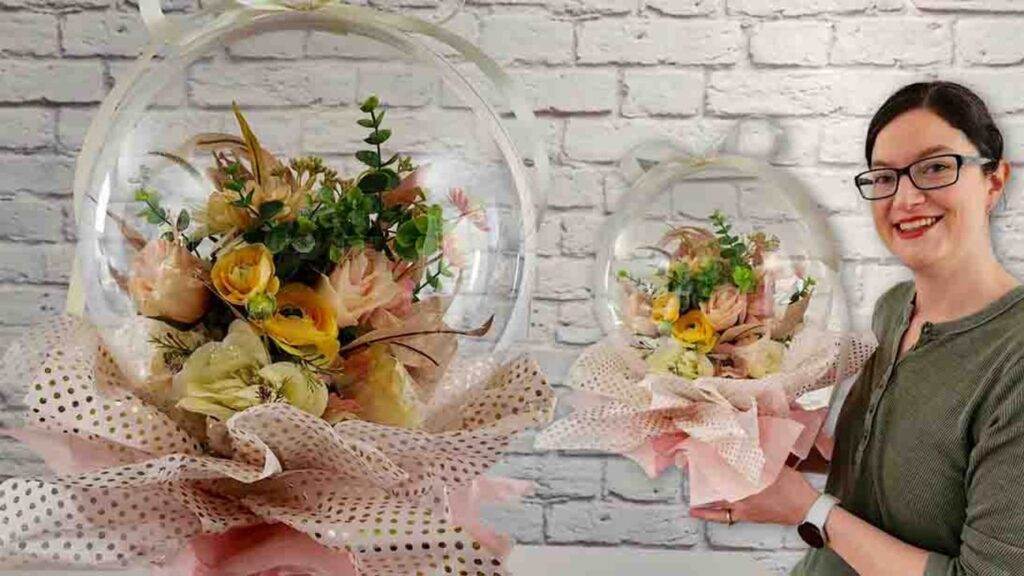 Finished DIY Bubble Balloon Flower Bouquet, a completed DIY project