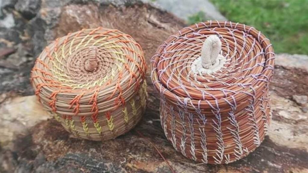 Finished A Basket With Pine Needles, a completed DIY project