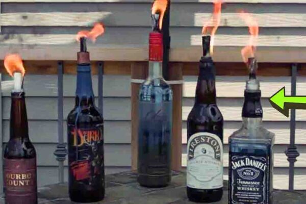 DIY Beer & Wine Tiki Torches, homemade and freshly served