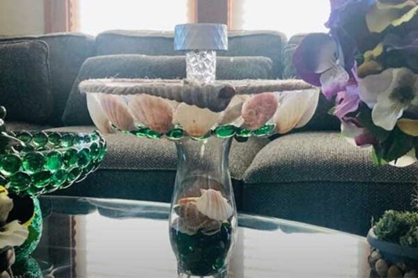 Finished Easy DIY Dollar Tree Birdbath, a completed DIY project