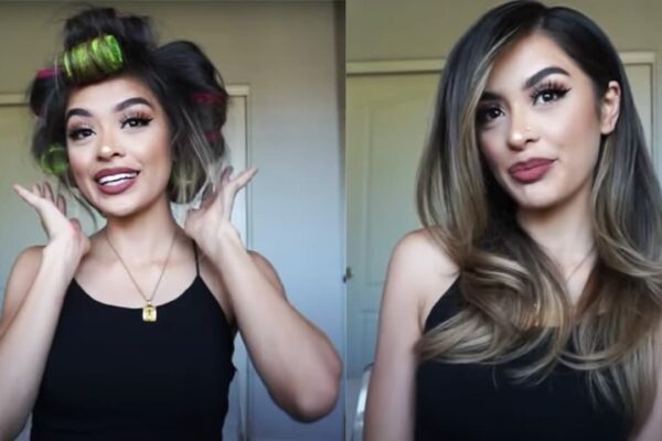 Finished DIY Blowout Hairstyle with Rollers, a completed DIY project