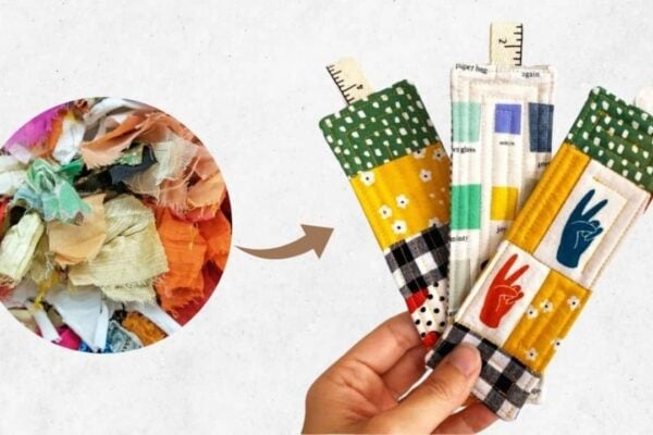 Finished DIY Bookmark Using Fabric Scraps, a completed DIY project