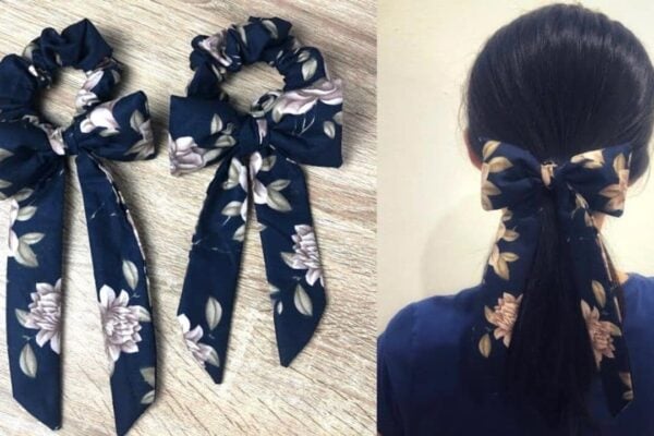 Finished DIY Bow Scrunchies, a completed DIY project