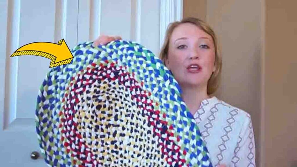 Finished DIY Braided T-Shirt Rug, a completed DIY project