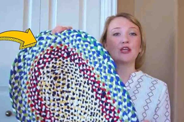 Finished DIY Braided T-Shirt Rug, a completed DIY project