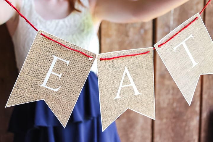 DIY burlap decor ideas — diy burlap banner with free printable, easy step-by-step tutorial