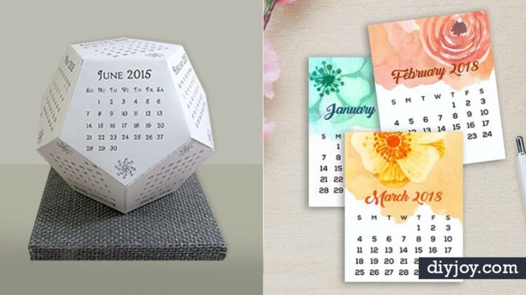 33 DIY Calendars To Start The New Year Off Right, homemade and freshly served