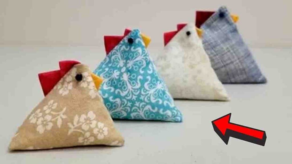 DIY Chicken Pin Cushion, homemade and freshly served