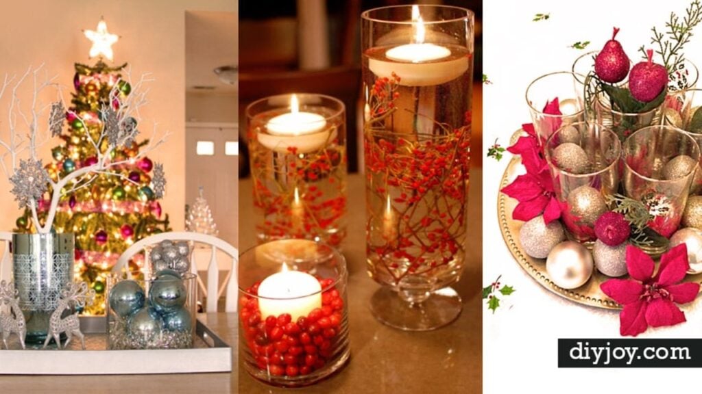 34 DIY Christmas Centerpieces, homemade and freshly served