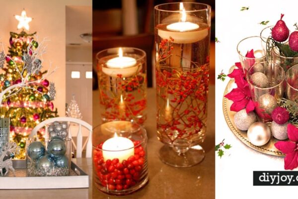 34 DIY Christmas Centerpieces, homemade and freshly served