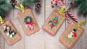 Finished DIY Christmas Gift Tags, a completed DIY project