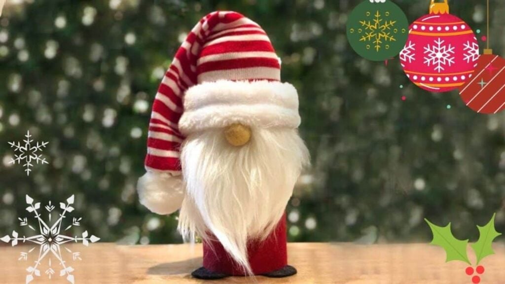 Finished DIY Christmas Gnome, a completed DIY project