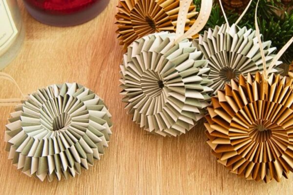 Finished DIY Christmas Paper Ornament, a completed DIY project