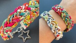 Finished DIY Chunky Statement Liberty Braid Bracelet, a completed DIY project