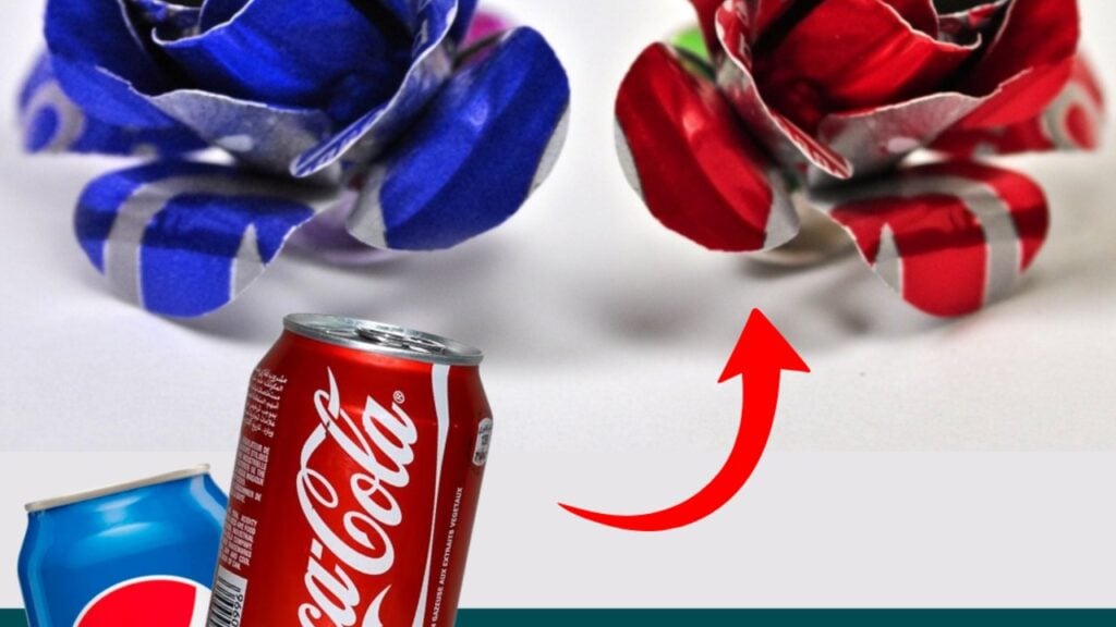 DIY Beer Can Rose, homemade and freshly served