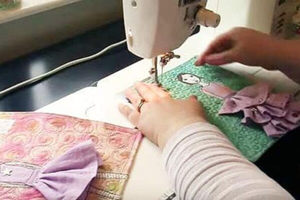 Finished Art Quilt : Girls In Their Fancy Dresses, a completed DIY project