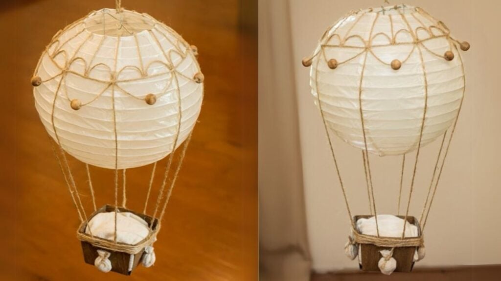 Finished DIY Decorative Hot Air Balloon, a completed DIY project