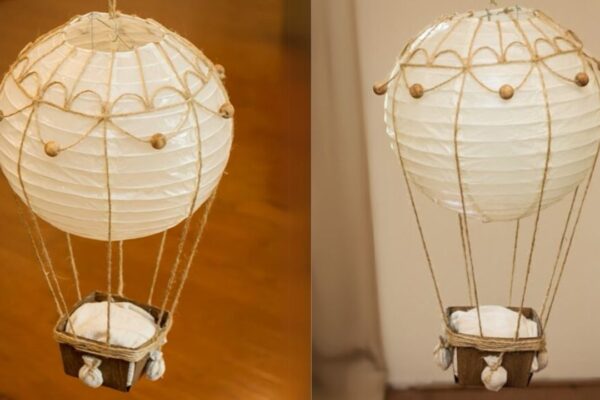 Finished DIY Decorative Hot Air Balloon, a completed DIY project
