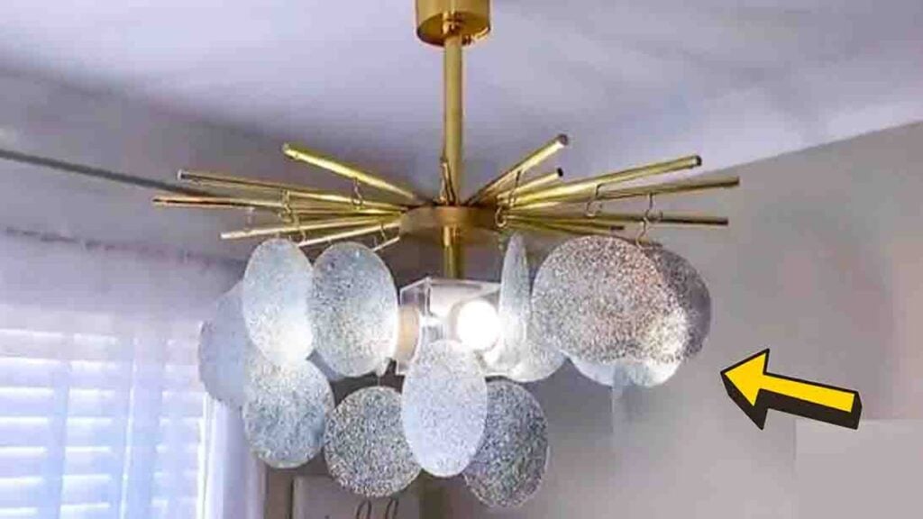 Finished DIY Chandelier Using Dollar Tree Mats, a completed DIY project