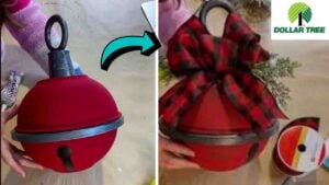 Finished DIY Dollar Tree Large Christmas Bell, a completed DIY project