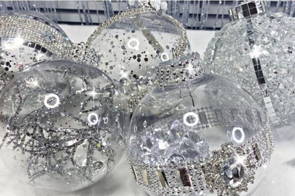 Finished 5 DIY Dollar Tree Glam Christmas Tree Ornaments, a completed DIY project