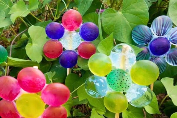 Finished DIY Dollar Tree Glass Bead Flowers, a completed DIY project