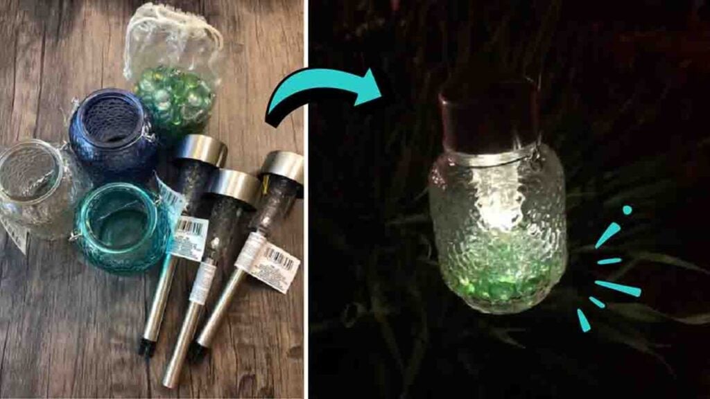 Finished DIY Dollar Tree Hanging Solar Lights, a completed DIY project