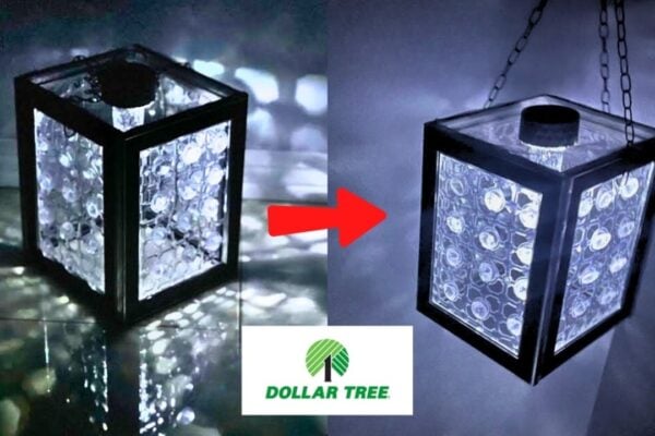 Finished DIY Dollar Tree Outdoor Lighting Decor, a completed DIY project