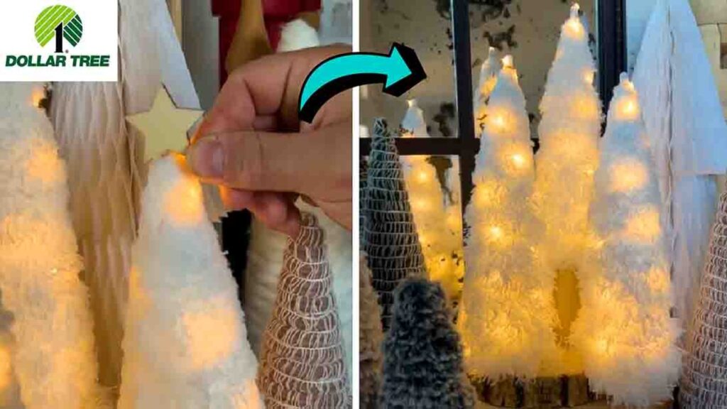 Finished DIY Dollar Tree Duster Christmas Tree, a completed DIY project