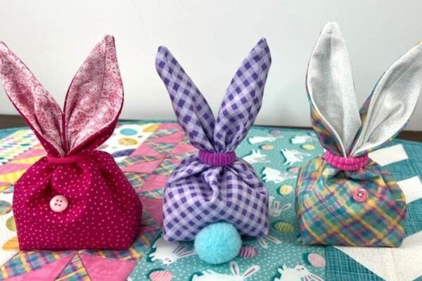 Finished DIY Easter Bunny Treat Bag, a completed DIY project