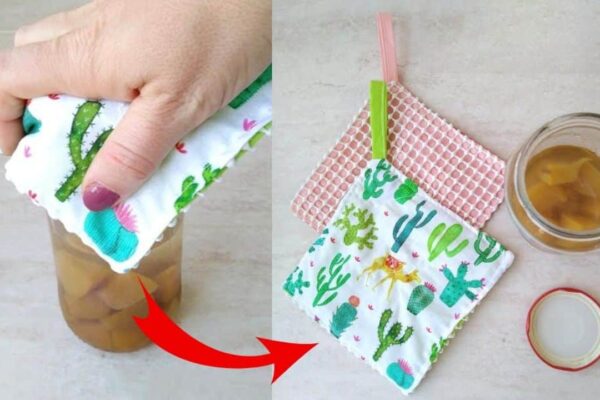 Finished DIY Fabric Jar Opener Sewing, a completed DIY project