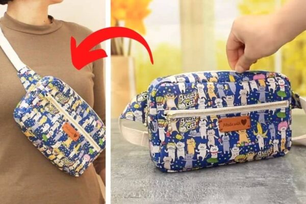 Finished DIY Fanny Pack Sling Bag, a completed DIY project