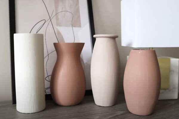 Finished DIY Faux Ceramic Vases, a completed DIY project