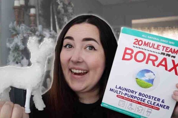 Finished DIY Faux Crystal Winter Decor Using Borax, a completed DIY project