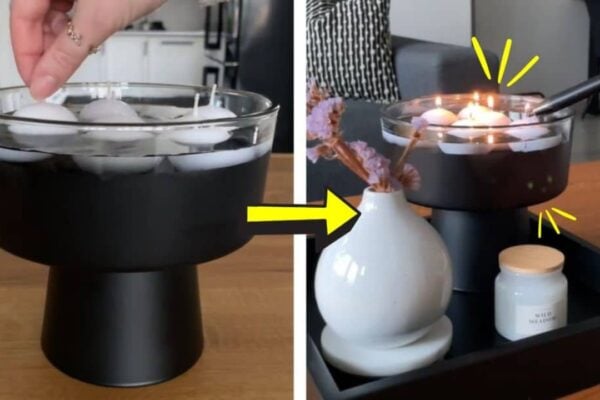 Finished DIY Floating Candles Decor, a completed DIY project