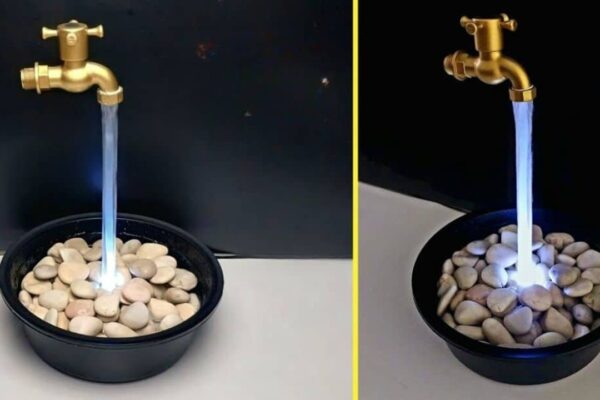 Finished DIY Floating Fountain, a completed DIY project