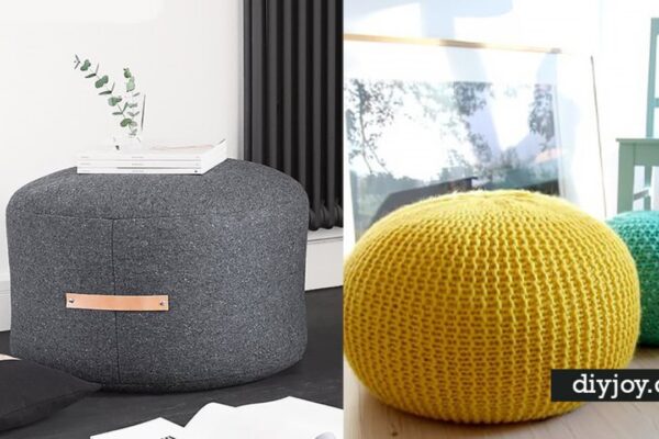 Finished 32 DIY Poufs To Make For Extra Seating, a completed DIY project