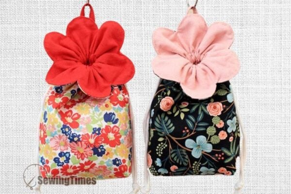 Finished DIY Flower Pouch Bag, a completed DIY project
