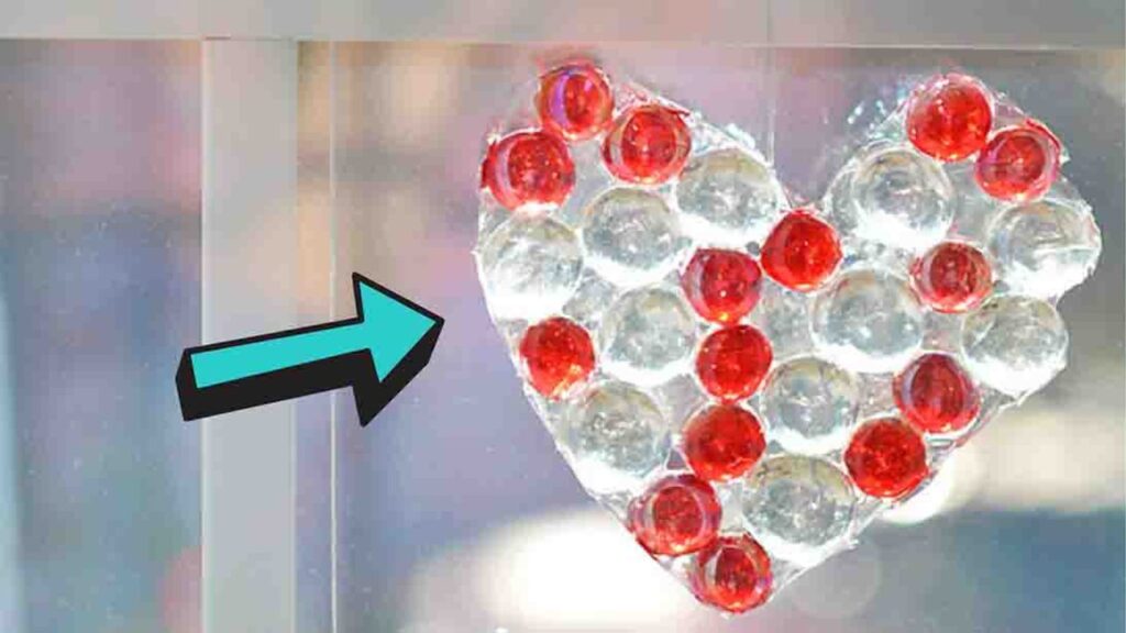 Finished DIY Glass Bead Heart Suncatcher, a completed DIY project