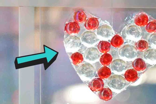 Finished DIY Glass Bead Heart Suncatcher, a completed DIY project