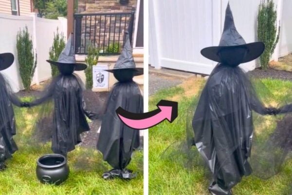 Finished DIY Halloween Witch Decor, a completed DIY project