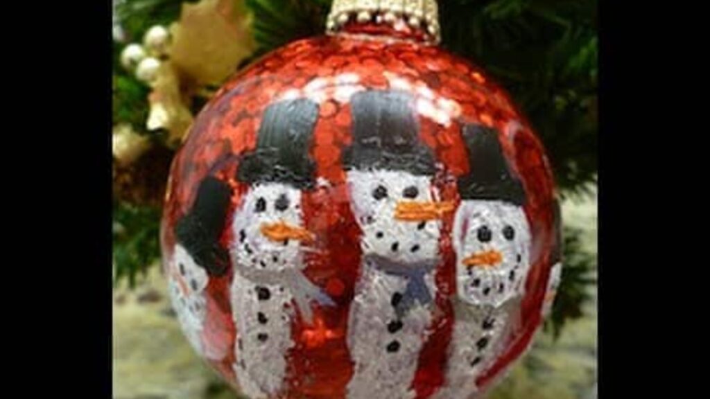 Finished She Makes An Awesome Snowman Ornament With Her Handprint (Watch!), a completed DIY project