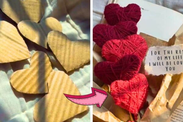 Finished DIY Heart Bouquet Using Cardboard, a completed DIY project