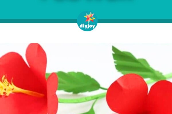 Finished DIY Hibiscus Paper Flower, a completed DIY project