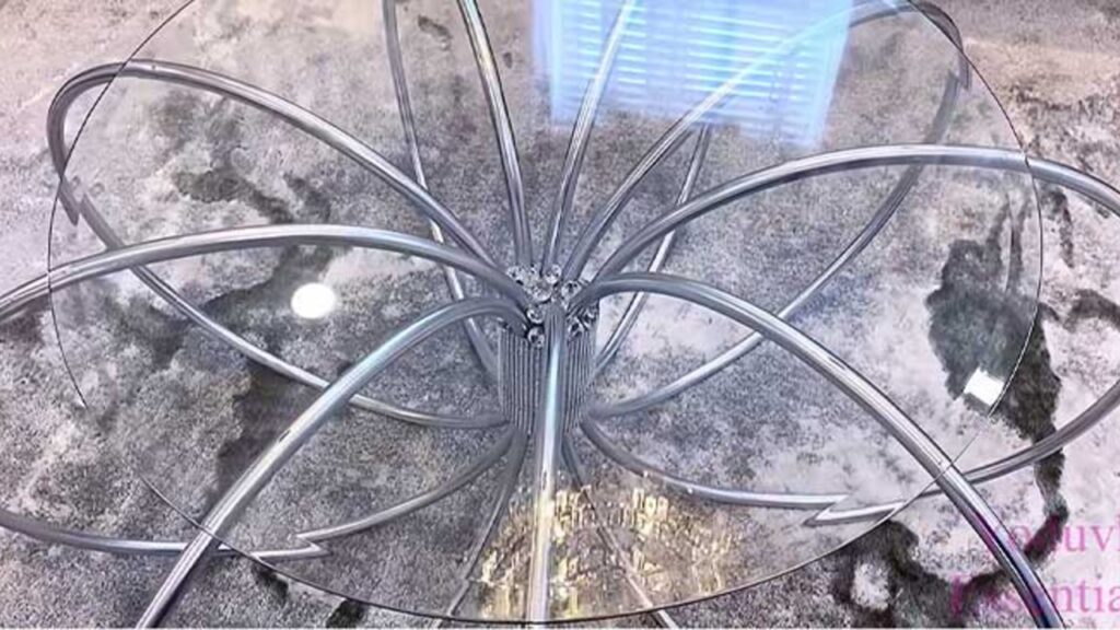 Finished DIY High-End Coffee Table With Hula Hoops, a completed DIY project