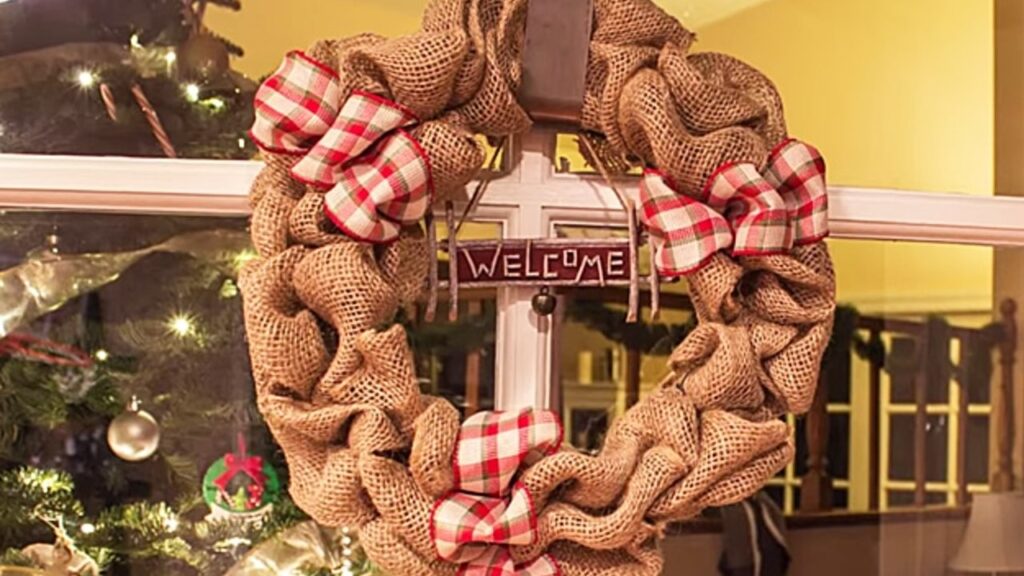 Finished a Burlap Wreath, a completed DIY project