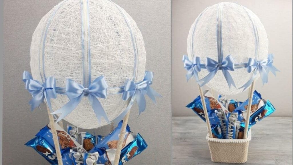 Finished DIY Hot Air Balloon Decor, a completed DIY project
